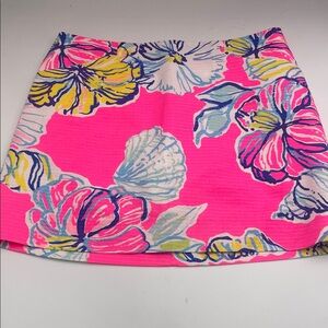 Lilly Pulitzer Pink Floral Mini Skirt
